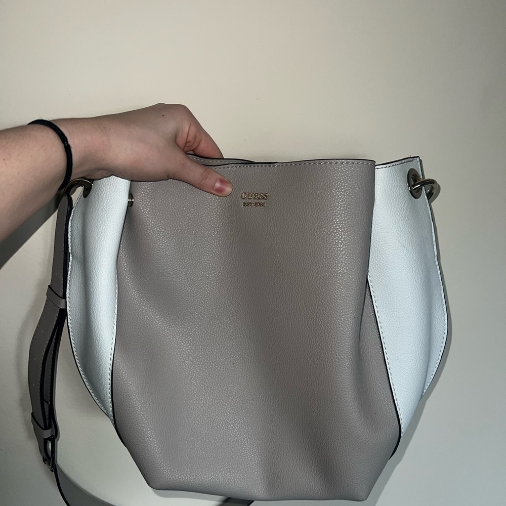GUESS Two-Tone Shoulder Bag